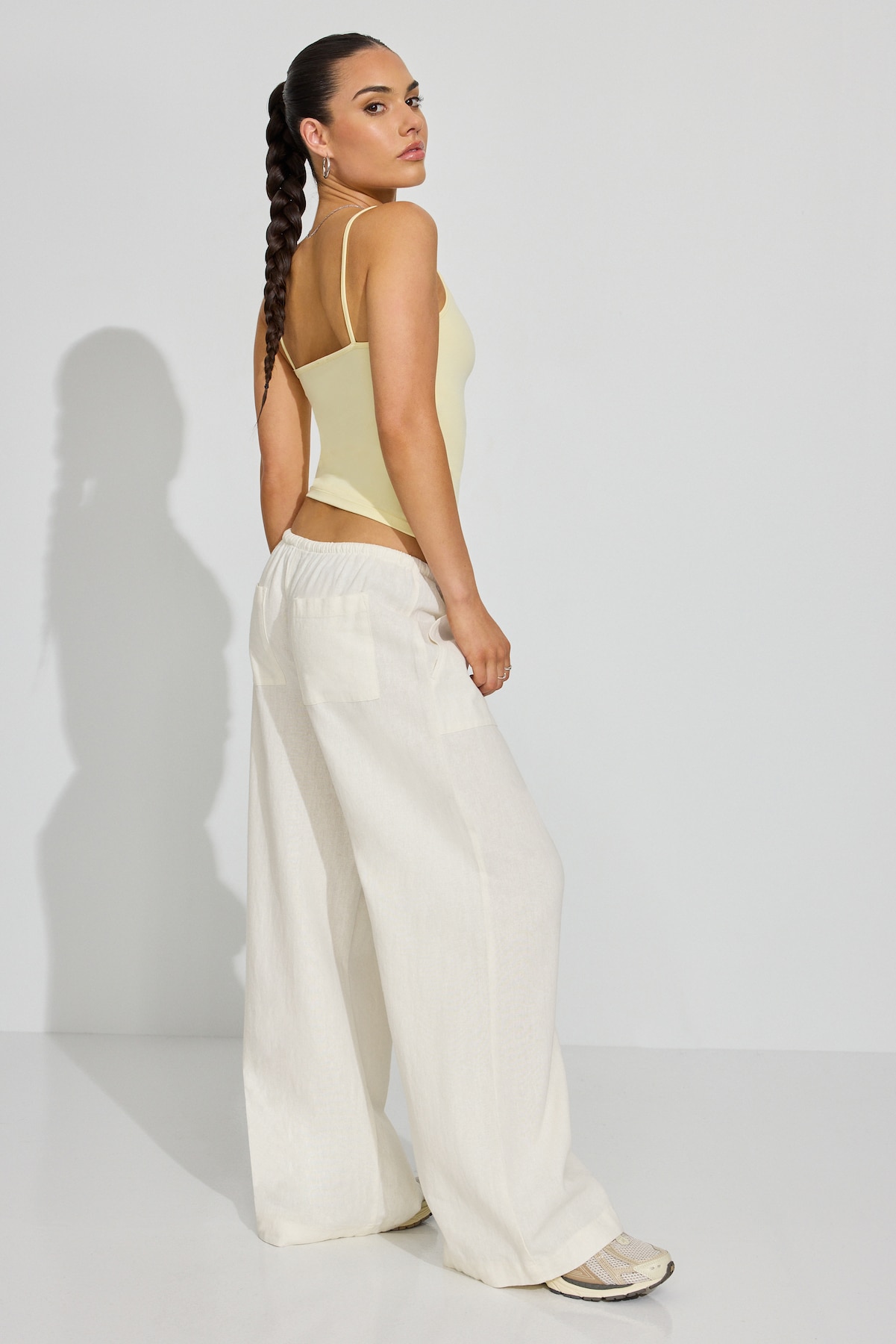 Millie Linen Pull-On Pants - Image 3