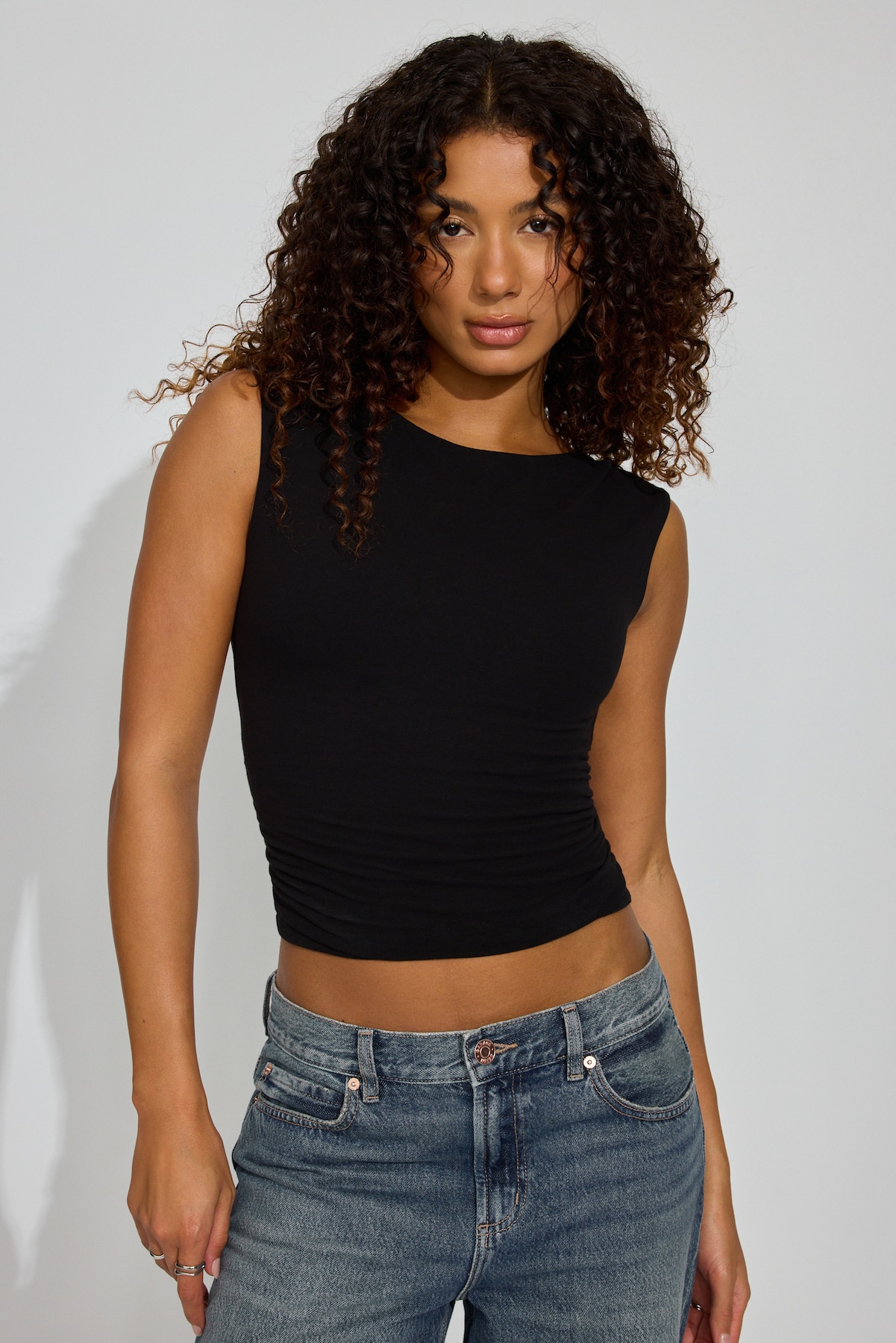 Alternative view of SuperSoft Ruched Back Top