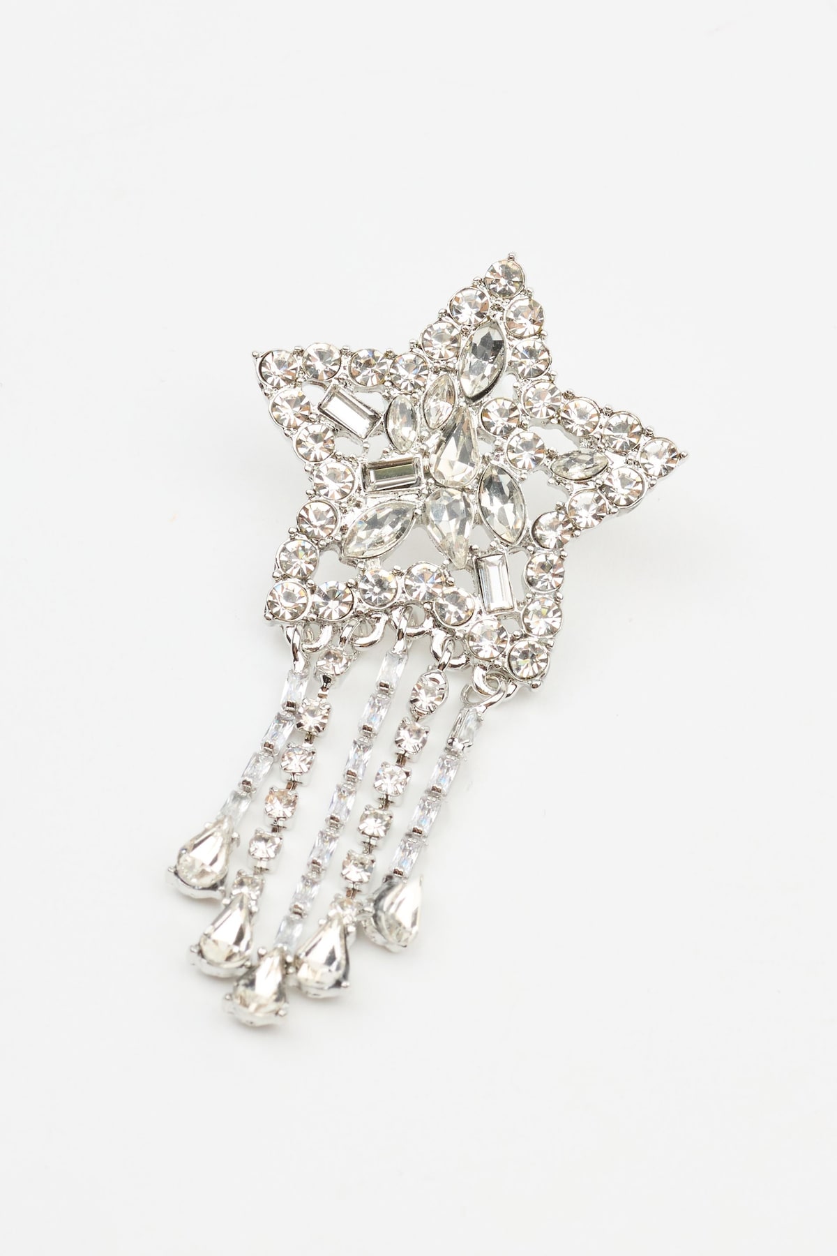 Alternative view of Oversized Gem Star Earrings