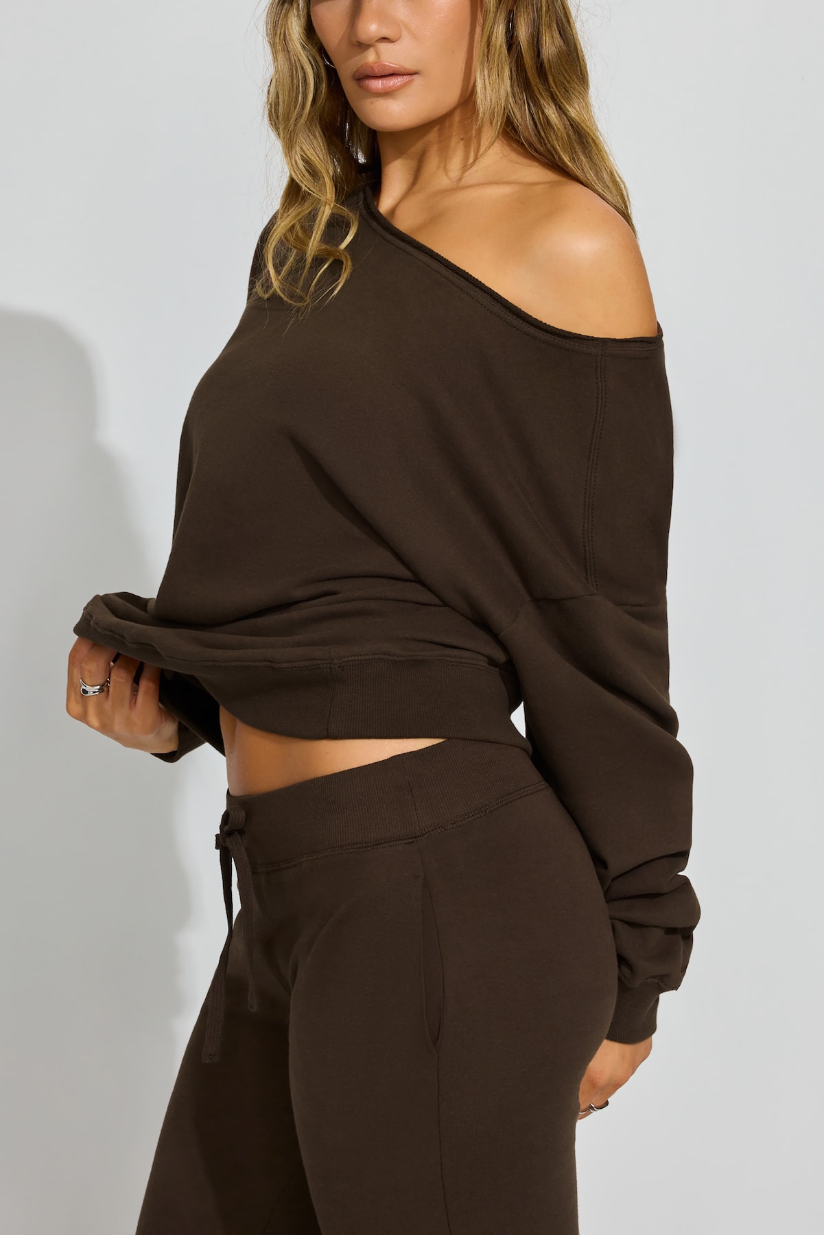 Alternative view of SoftTerry™ Off Shoulder Sweatshirt