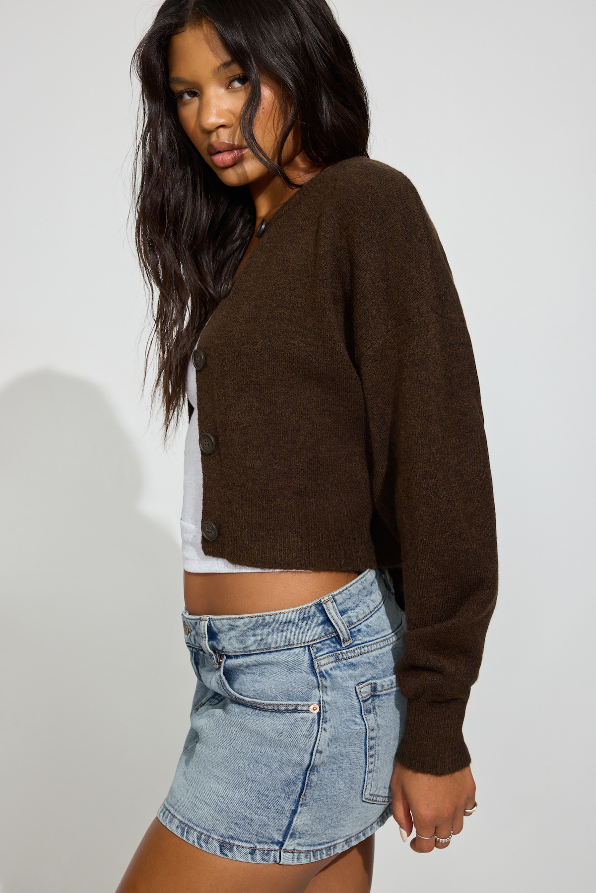 Alternative view of Renee Spongy Cropped Cardigan