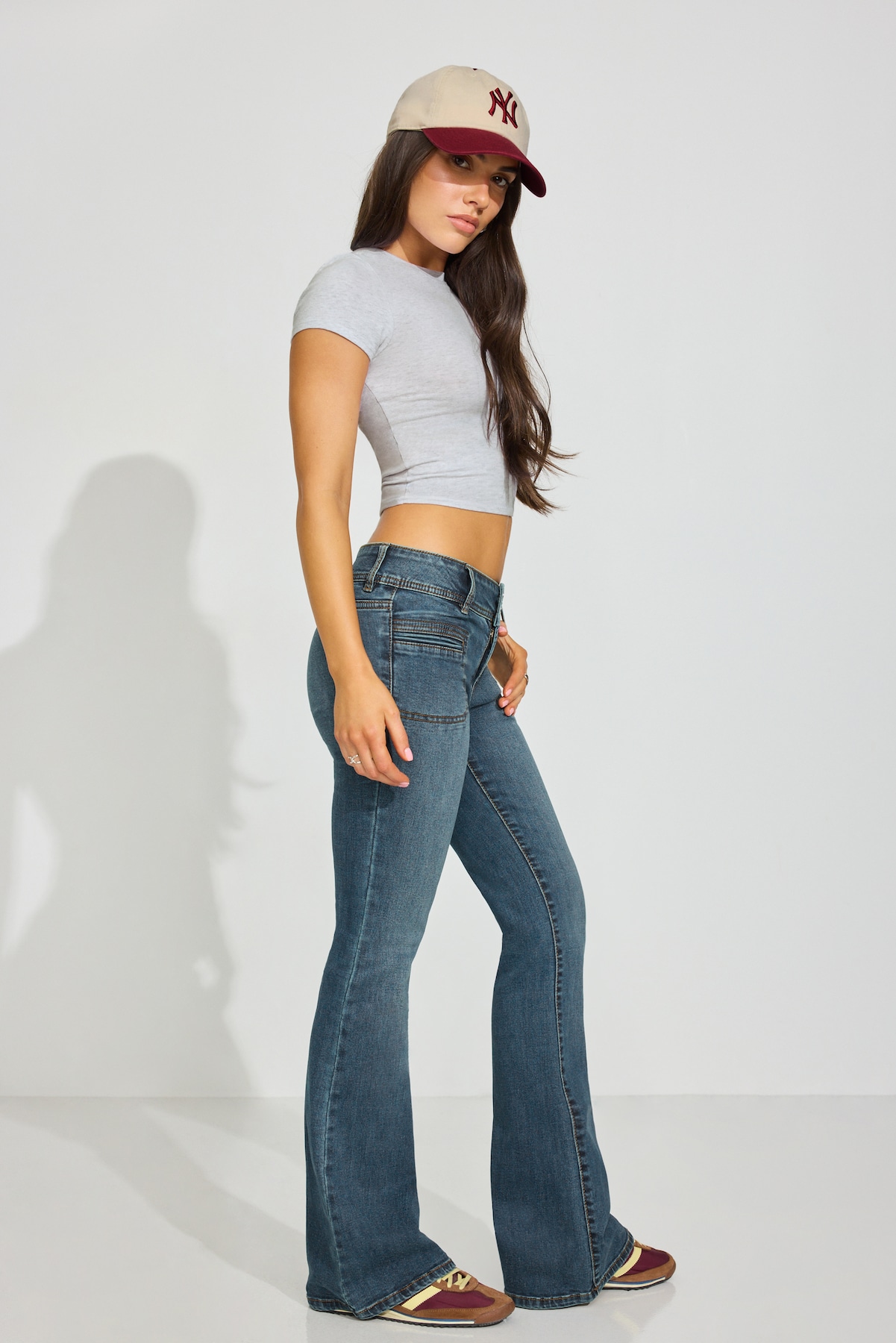 Alternative view of Low Rise Flare Jeans