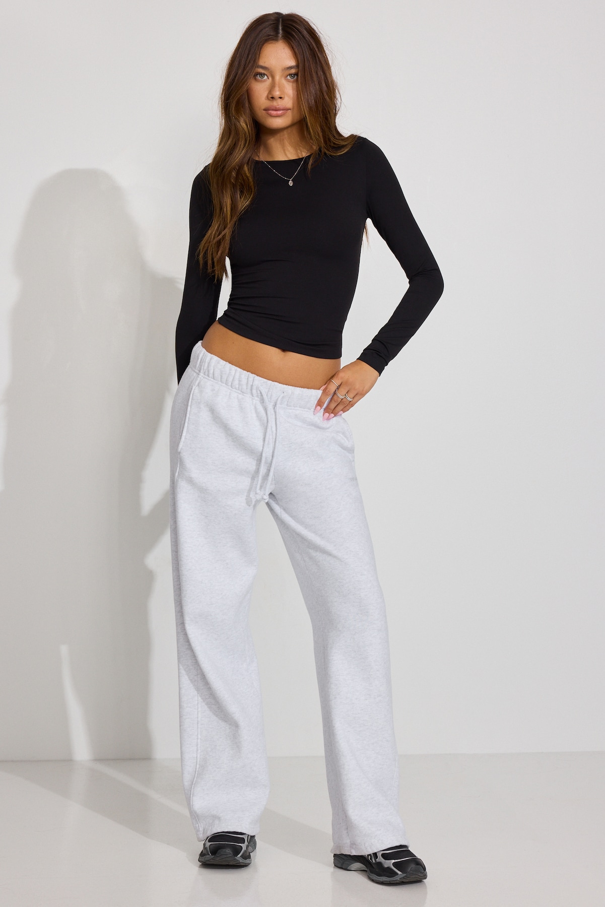 Alternative view of Sleek Crewneck Long Sleeve Top