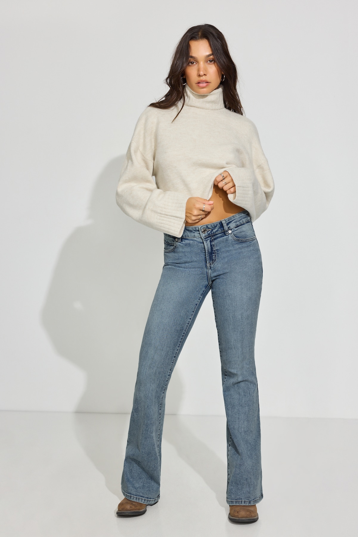 Alternative view of Spongy Cropped Turtleneck