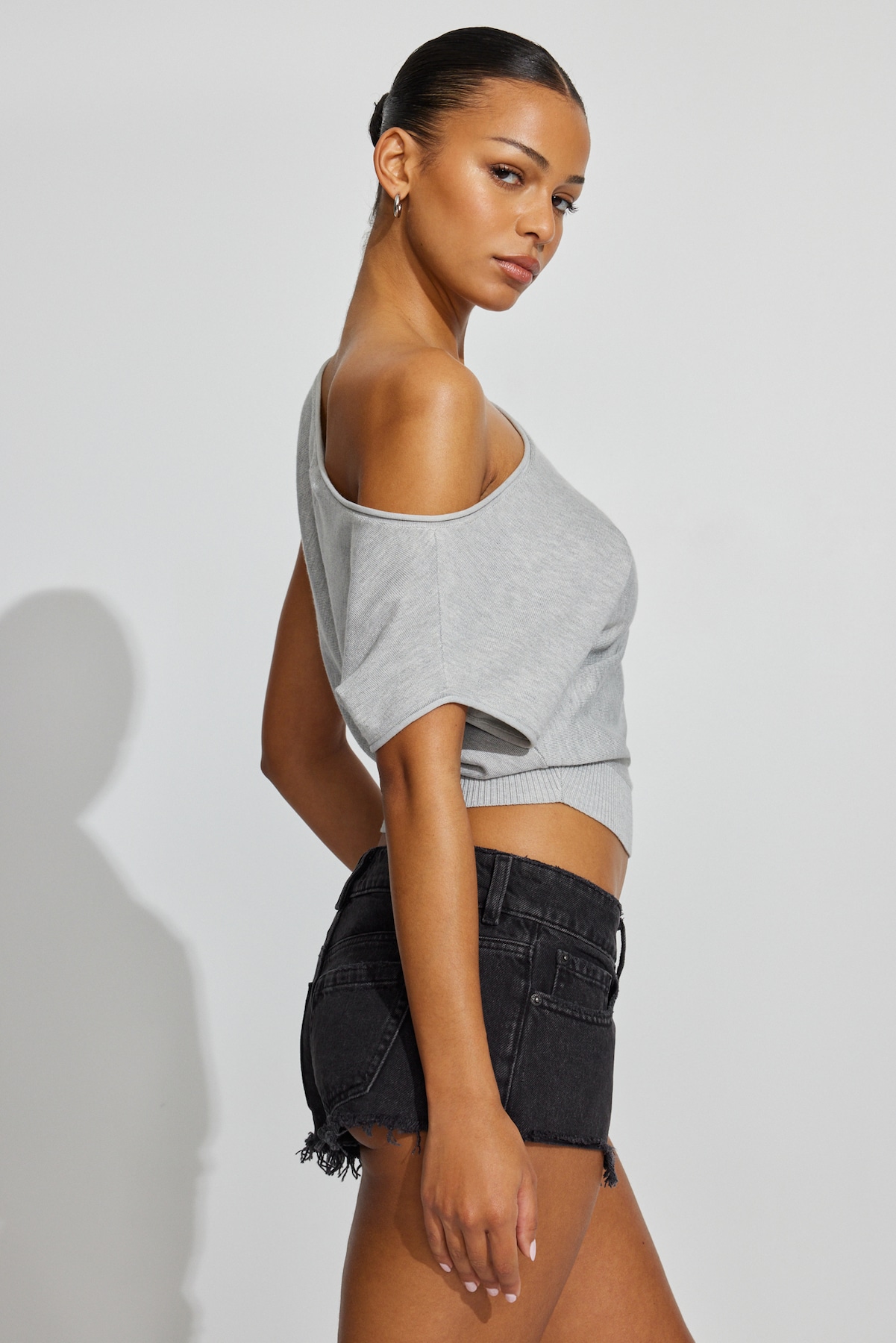 Alternative view of Ultra Low Rise Relaxed Denim Shorts