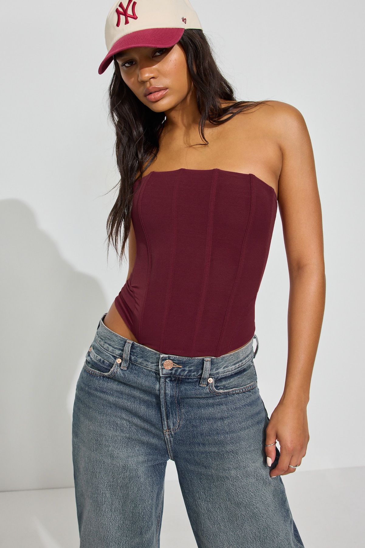 Alternative view of Mesh Longline Tube Corset Top