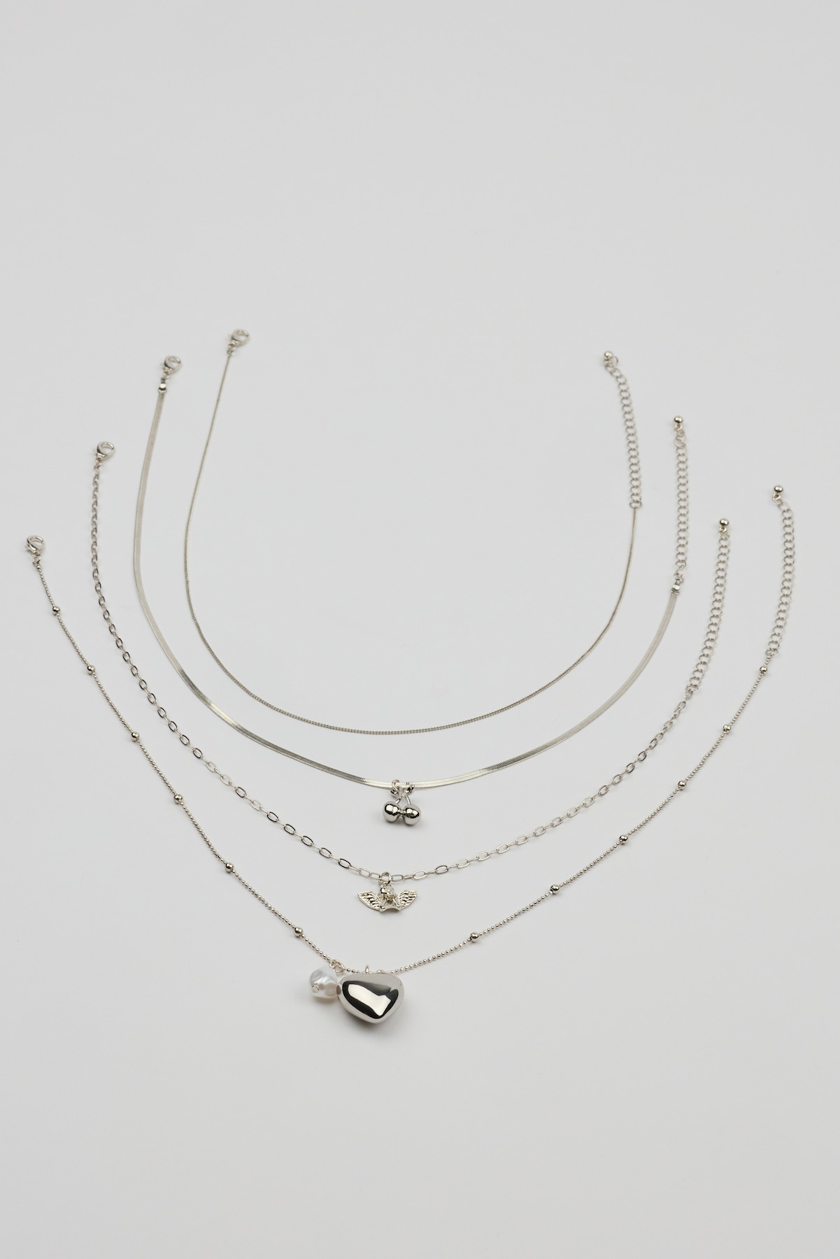 Set of 4 Angel and Cherry Pendant Necklaces - Image 3