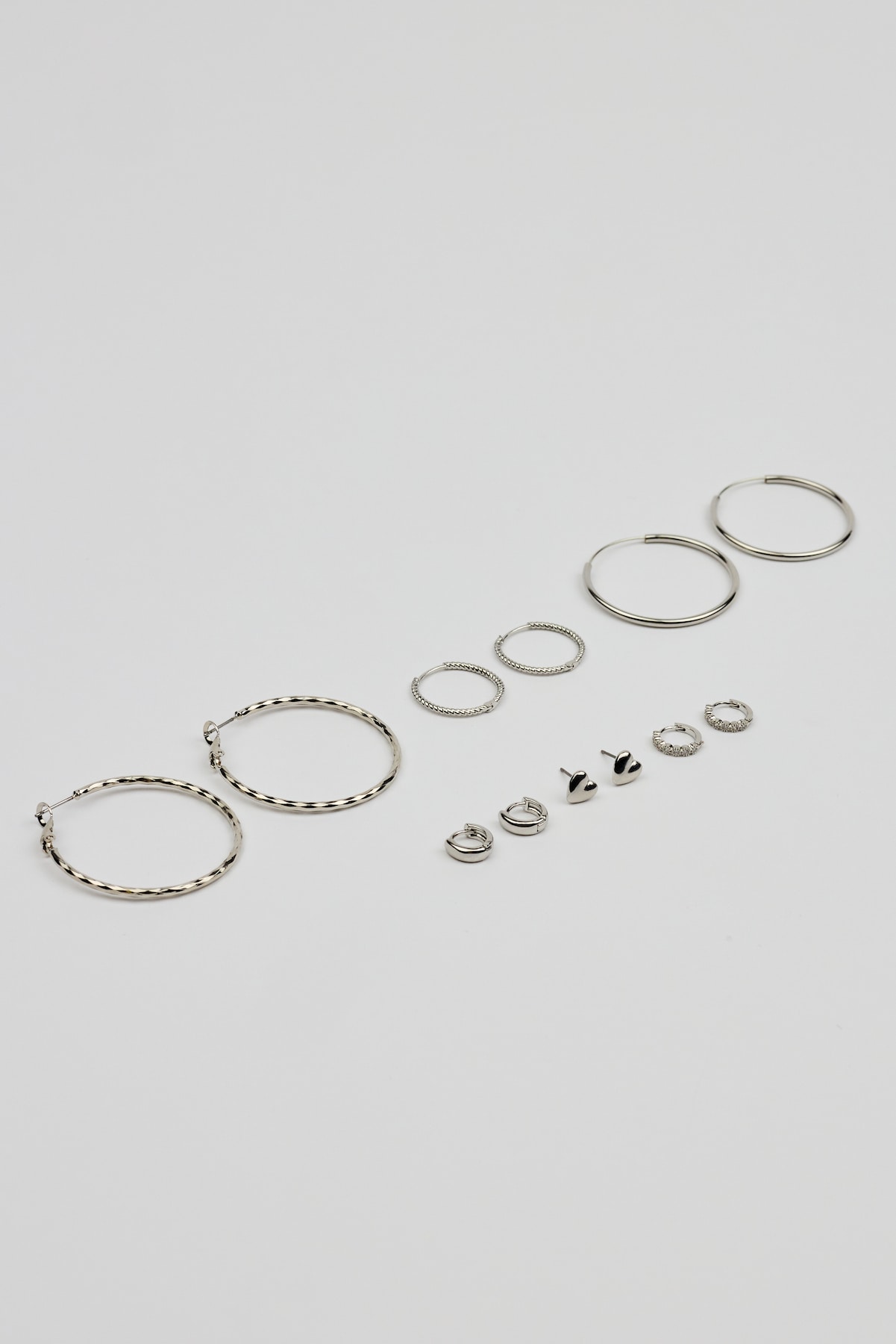 Alternative view of 6 Pack of Mini Studs & Thin Hoop Earrings
