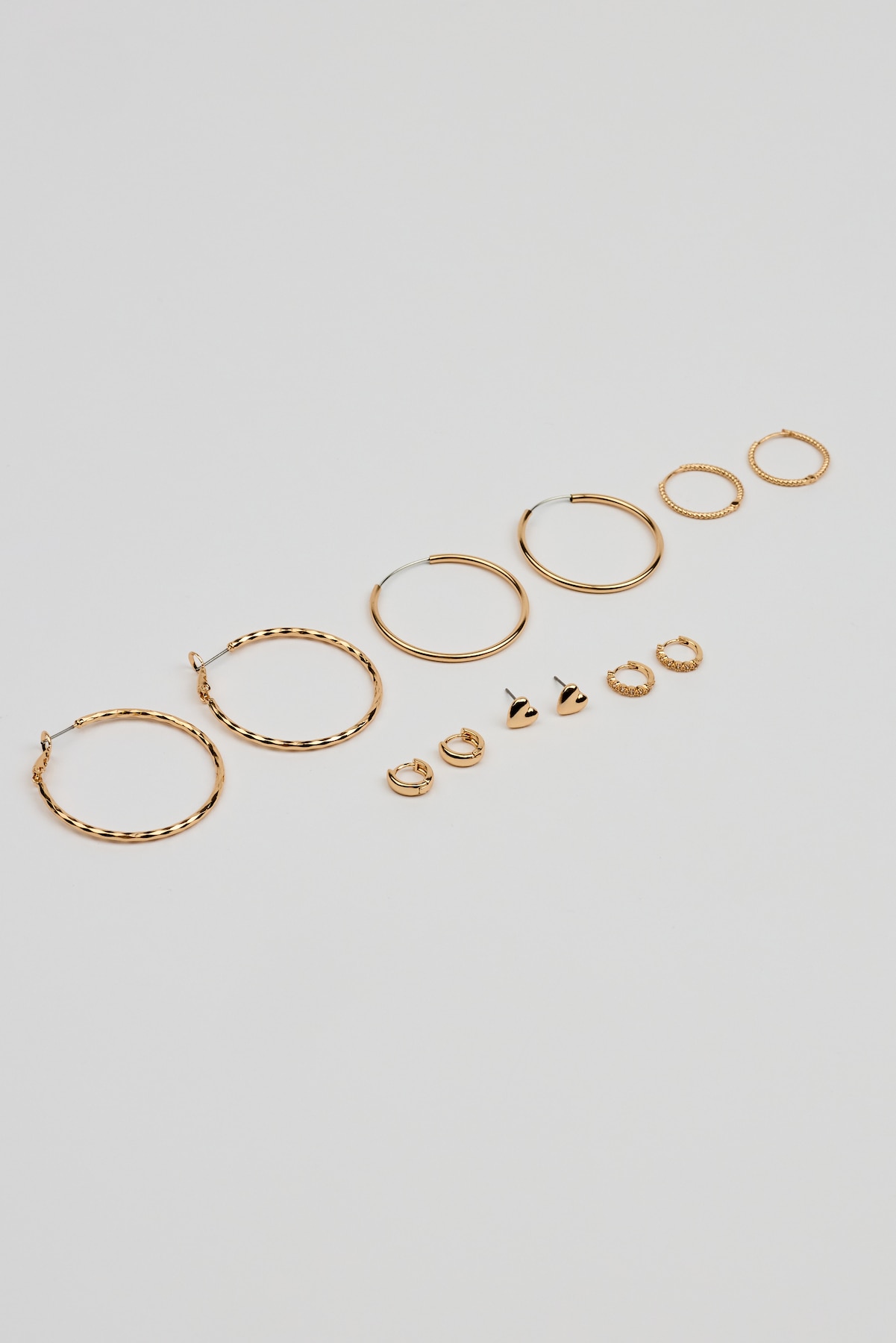 Alternative view of 6 Pack of Mini Studs & Thin Hoop Earrings