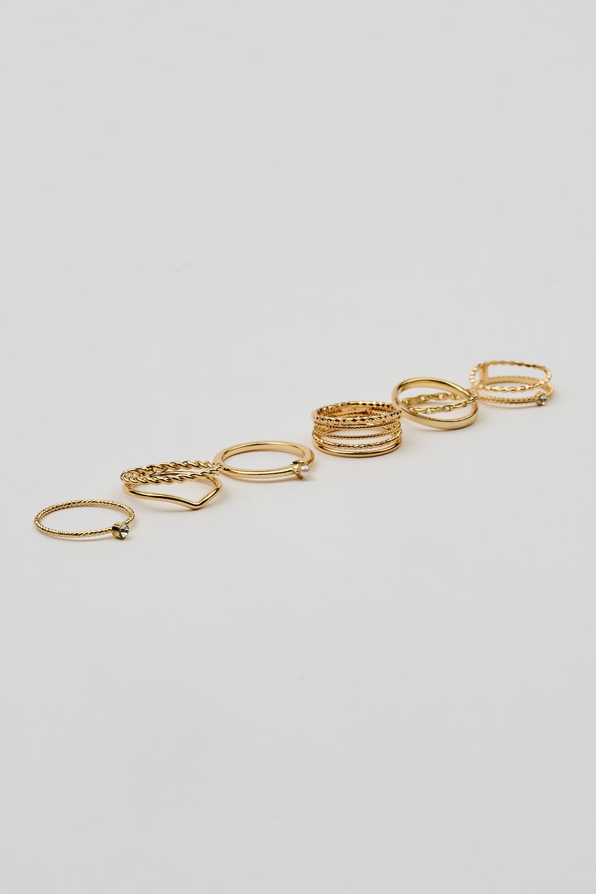Alternative view of Set of 6 Super Delicate Rings