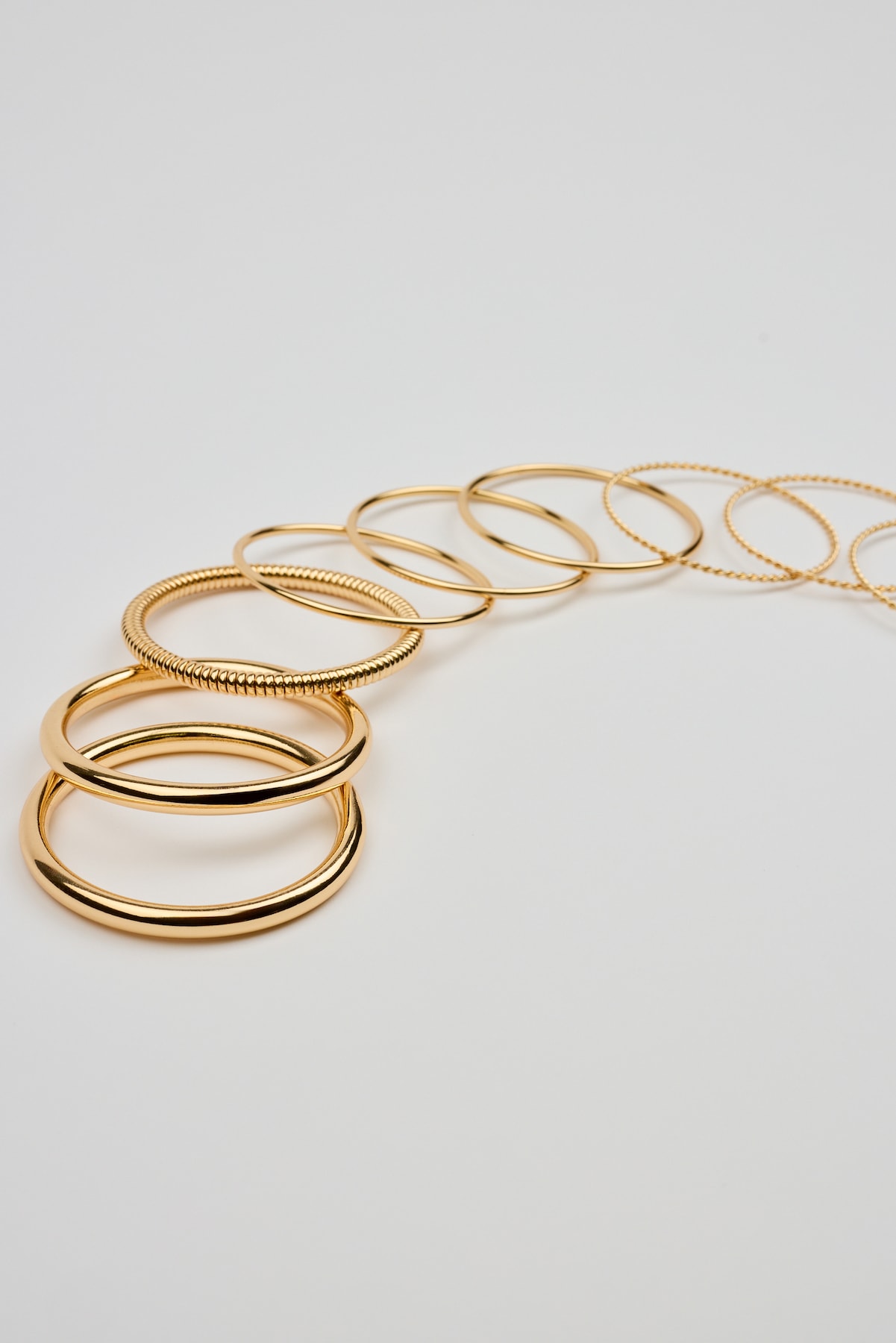 Alternative view of Set of 9 Twisted Bangles