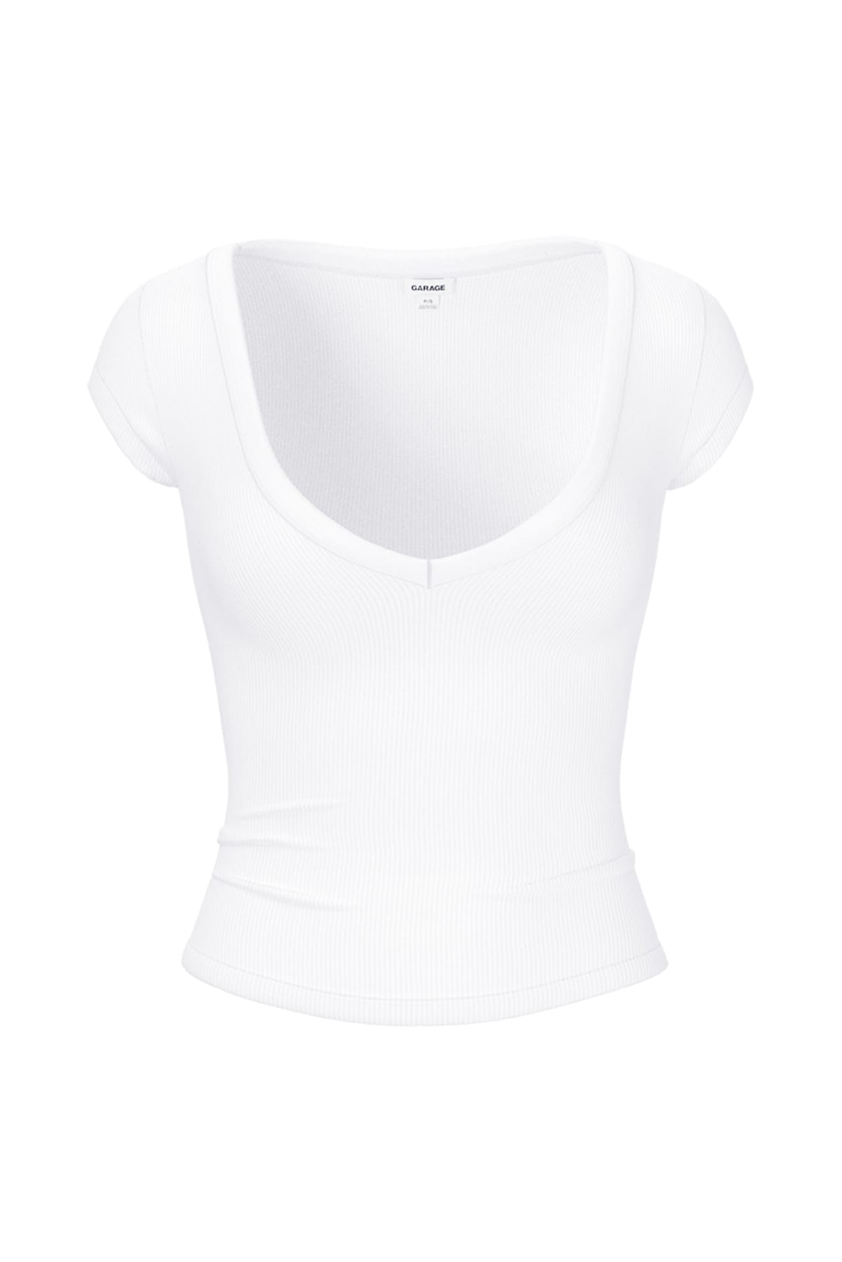 Alternative view of SnatchRib Deep V-Neck T-Shirt