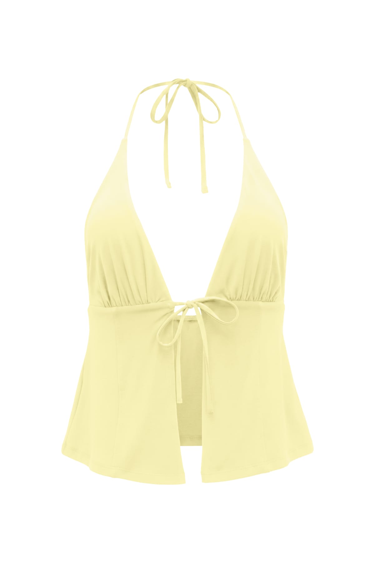 Alternative view of Plunge Tie Front Halter