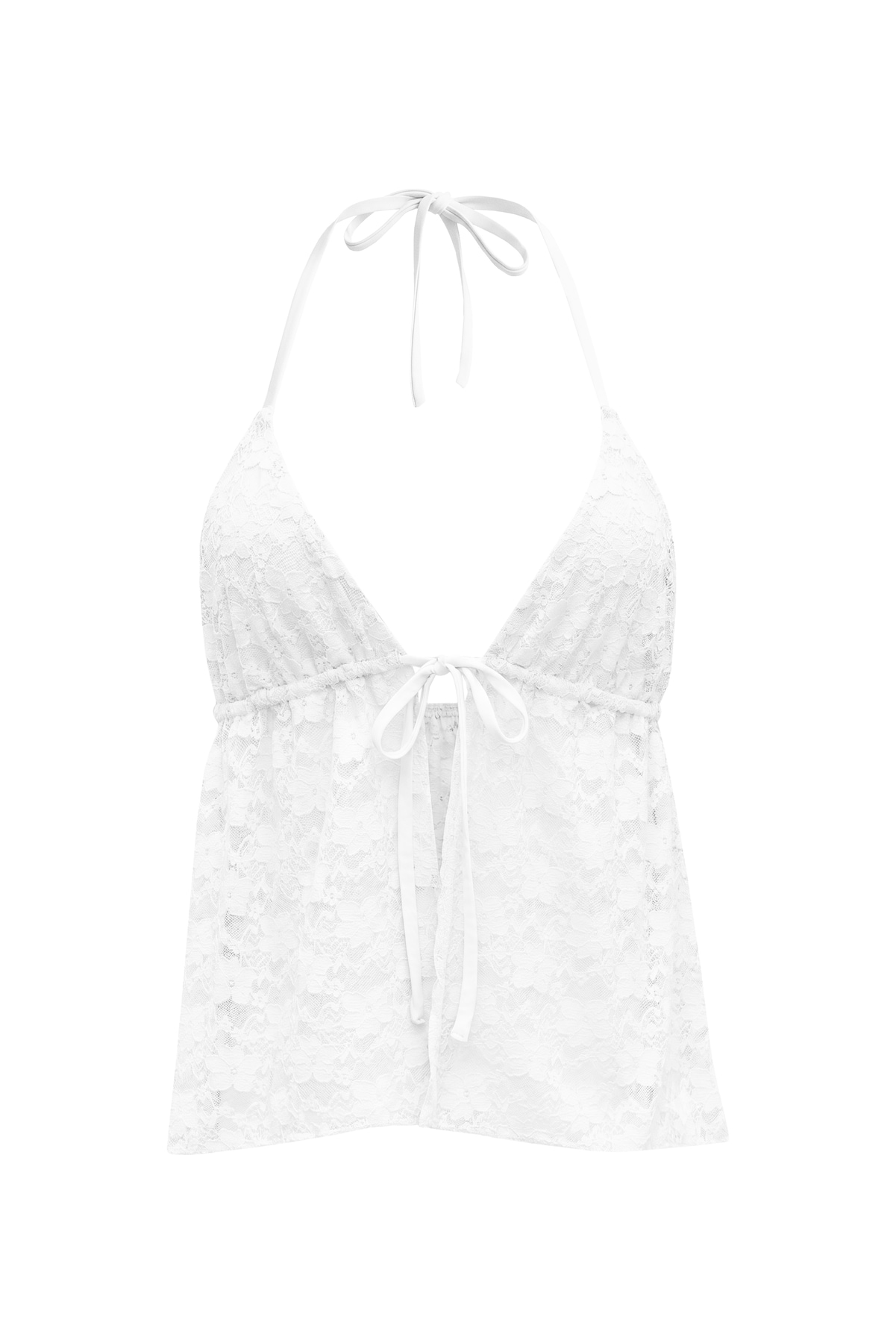 Alternative view of Lace Babydoll Flyaway Halter Top