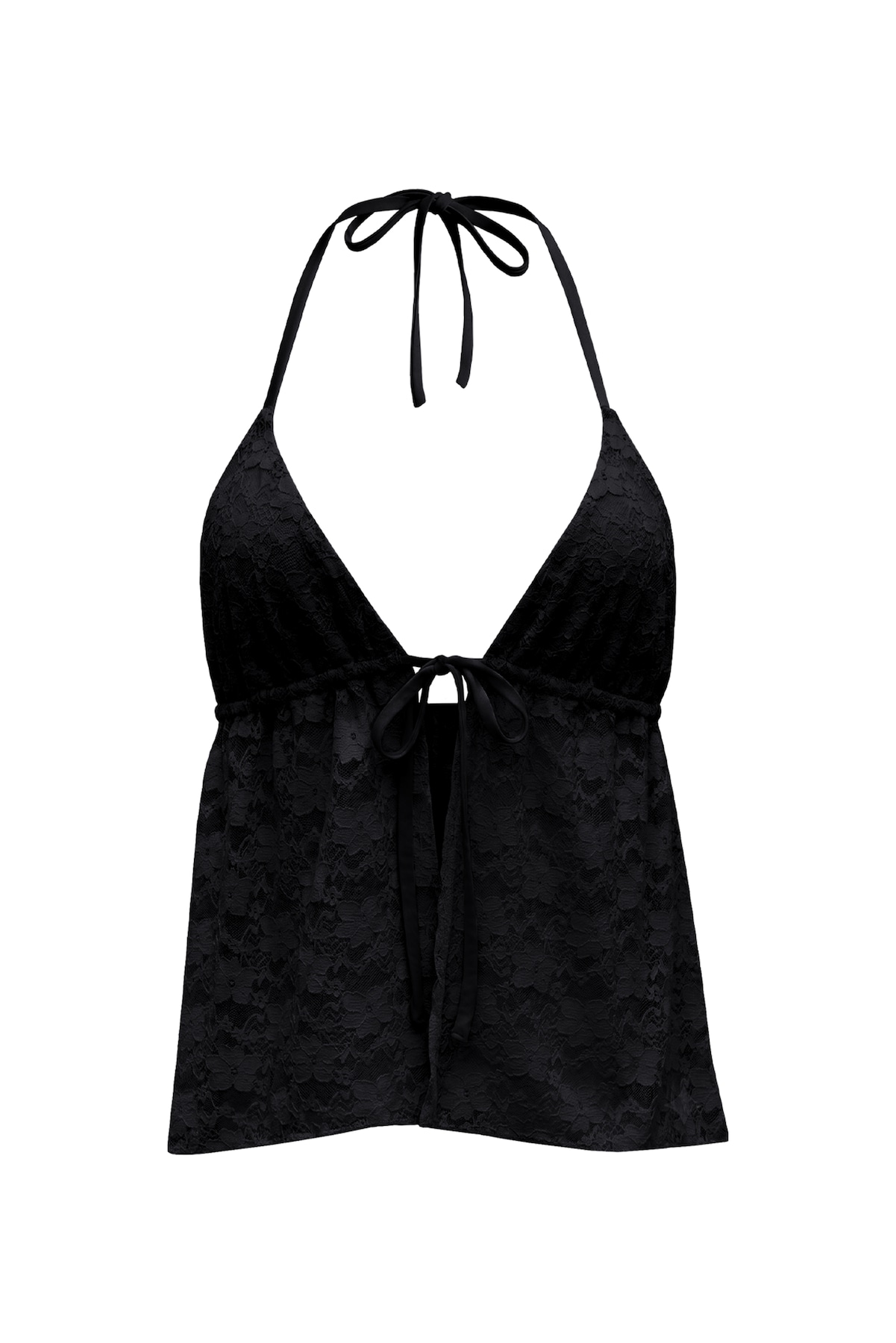 Alternative view of Lace Babydoll Flyaway Halter Top